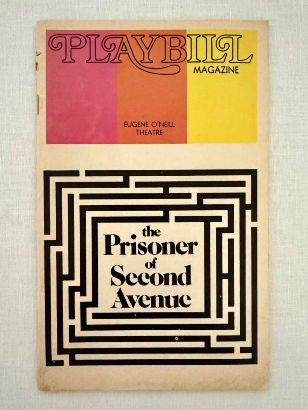 The Prisoner of Second Avenue 1973 Playbill Neil Simon Mike Nichols Broadway